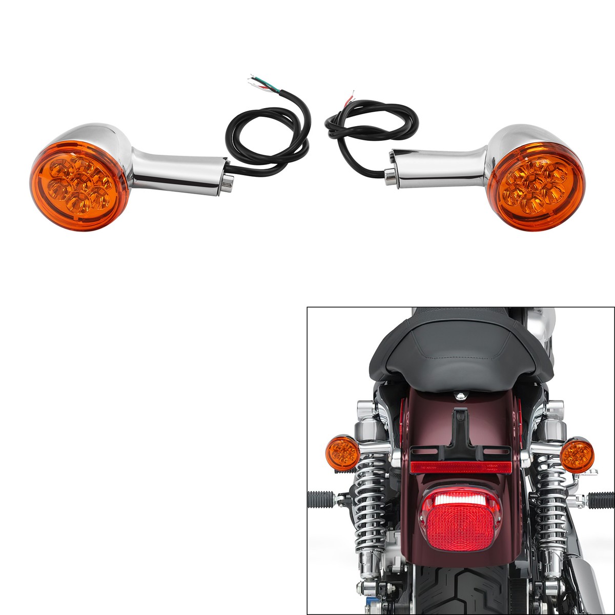 2 stuks motorfiets reflectoren, bout schroef rechthoekige