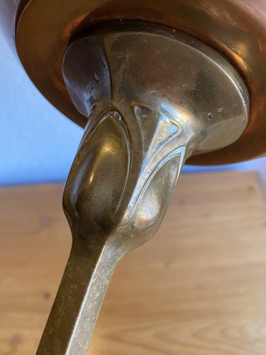 Antiker Jugendstil Aschenbecher Standaschenbecher Art Niveau Messing Um 1900!!! - Bild 10 von 12