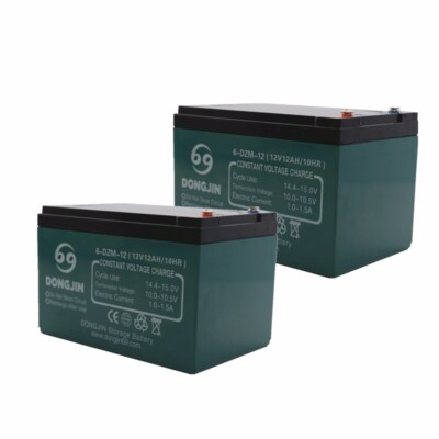 2pcs 6-DZF-12 6-DZM-12 12V 12Ah Battery for Mobility Scooter Bike ATV Go Kart 
