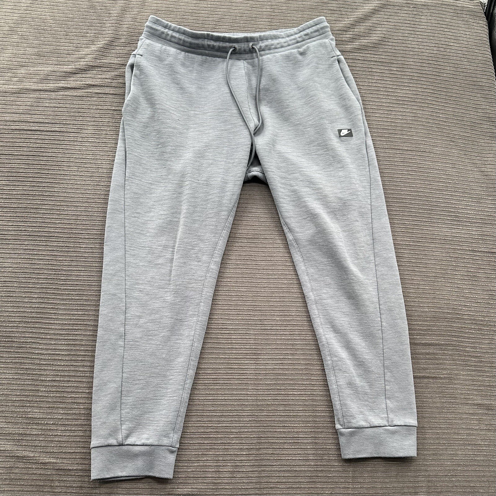 Nike Men's XL Gray Cotton Joggers for Gym Workout Training Activewear Drawstring-image