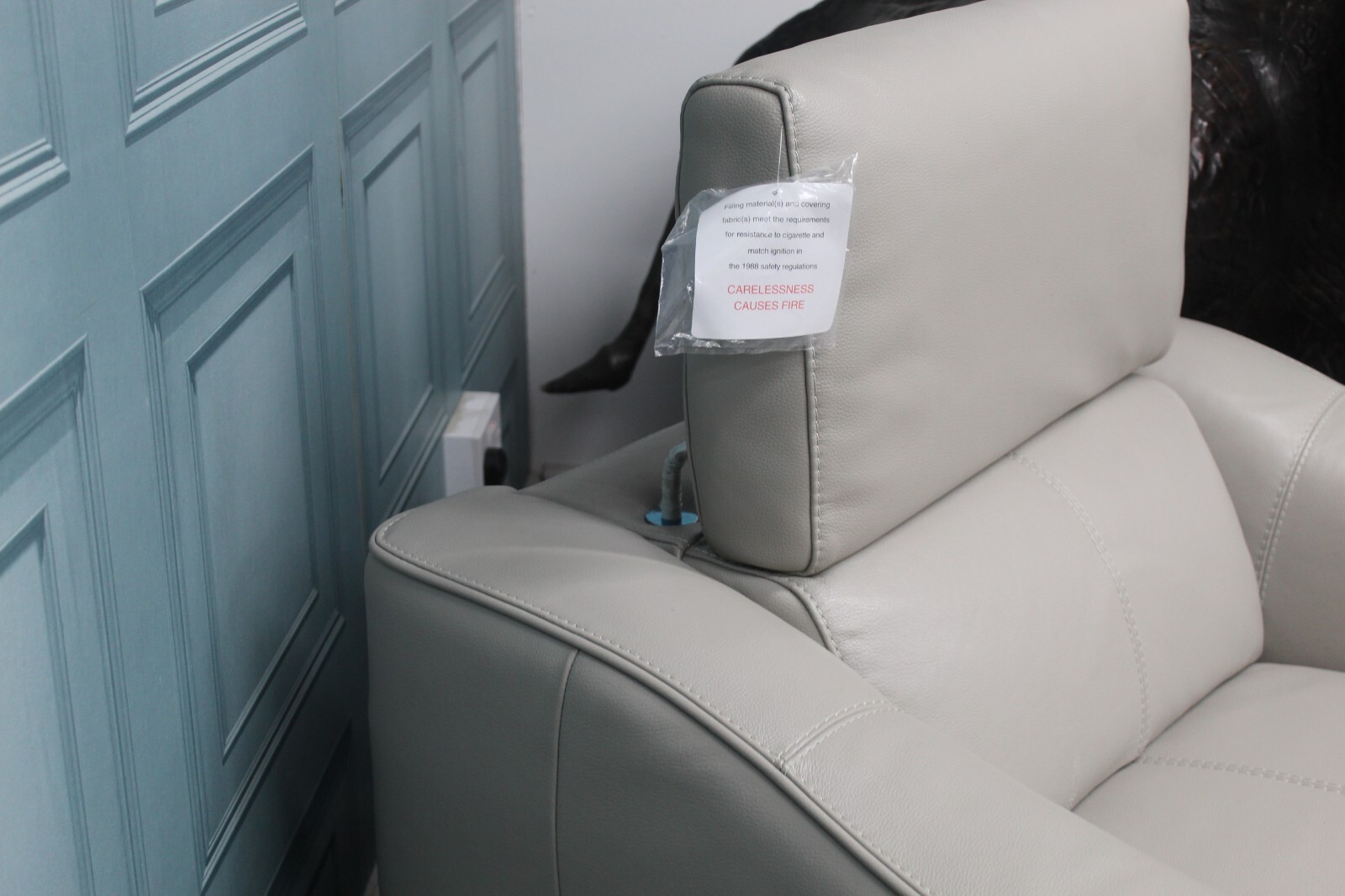 FURNITURE VILLAGE ELIXIR FEATHER GREY LEATHER STANDARD ARMCHAIR eBay