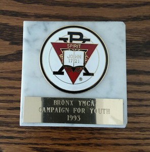1993 Bronx YMCA Campaign For Youth Marble Paperweight