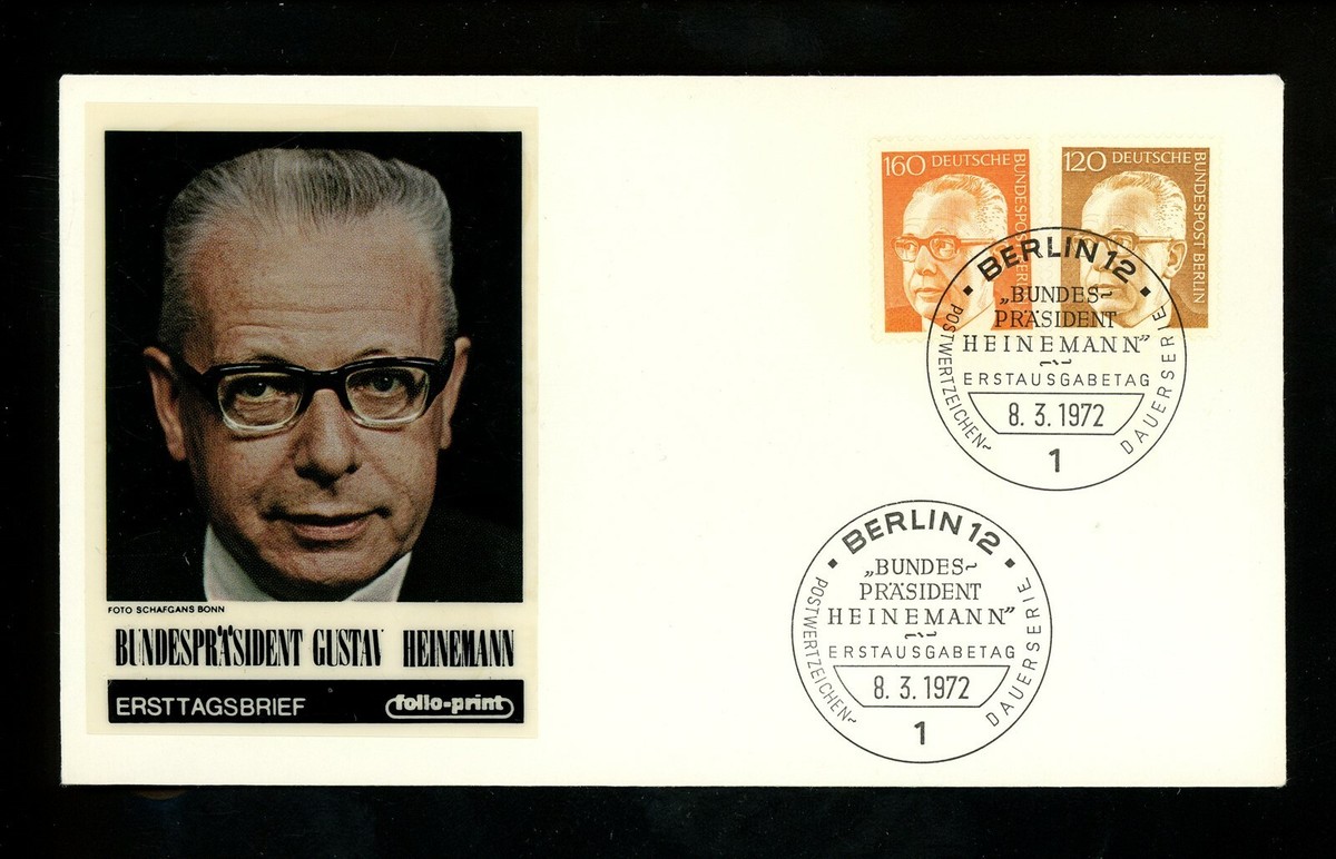 Postal History Germany FDC #9N284//9N301/ 9N297 9N300 Gustav