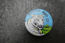 Bristol Zoo White Tiger Pin Badge Button (L25B)