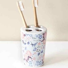 Toothbrush Holder With Birds And Flowers
