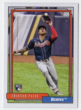 2021 Topps Update Series Cristian Pache #T92-8 Rookie 1992 Redux Atlanta Braves
