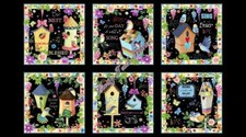 Quilting Treasures Blessed Bird House Floral 100 Cotton Quilt Fabric Panels