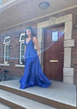 Royal Blue High Slit - Eva & Lola