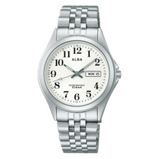 SEIKO ALBA AQGK472 White Quartz Men's Watch New in Box