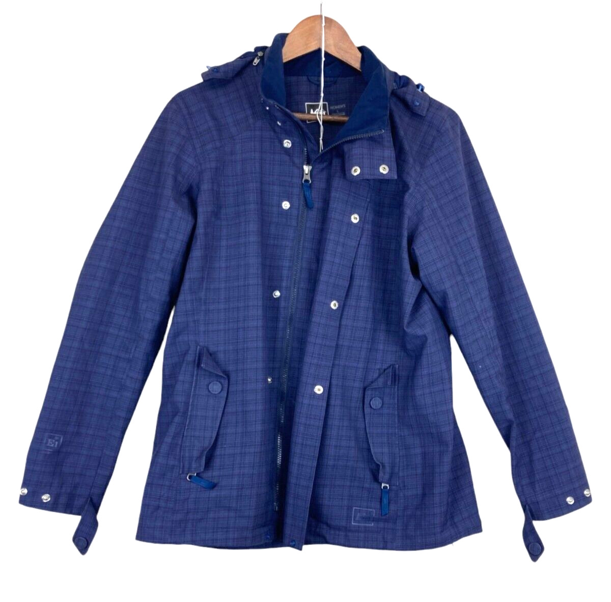 REI Blue E1 Elements Windproof Removable Hood Pac… - image 2