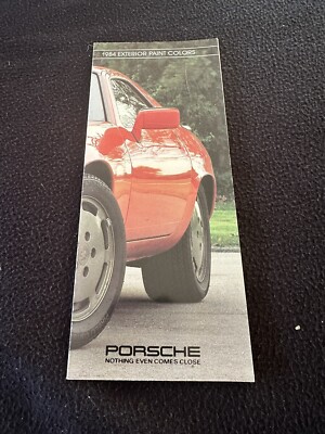 1984 Porsche COLORS Catalog 911 Carrera 928S 944 928 S Paint Chart Brochure