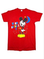 90s VTG Mickey Mouse Sleep Shirt Walt Disney Pjs Pajama Mickey  Co One Size