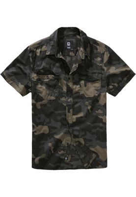 Brandit Casual Checkered Cotton Short Sleeve Shirt Roadstar Darkcamo