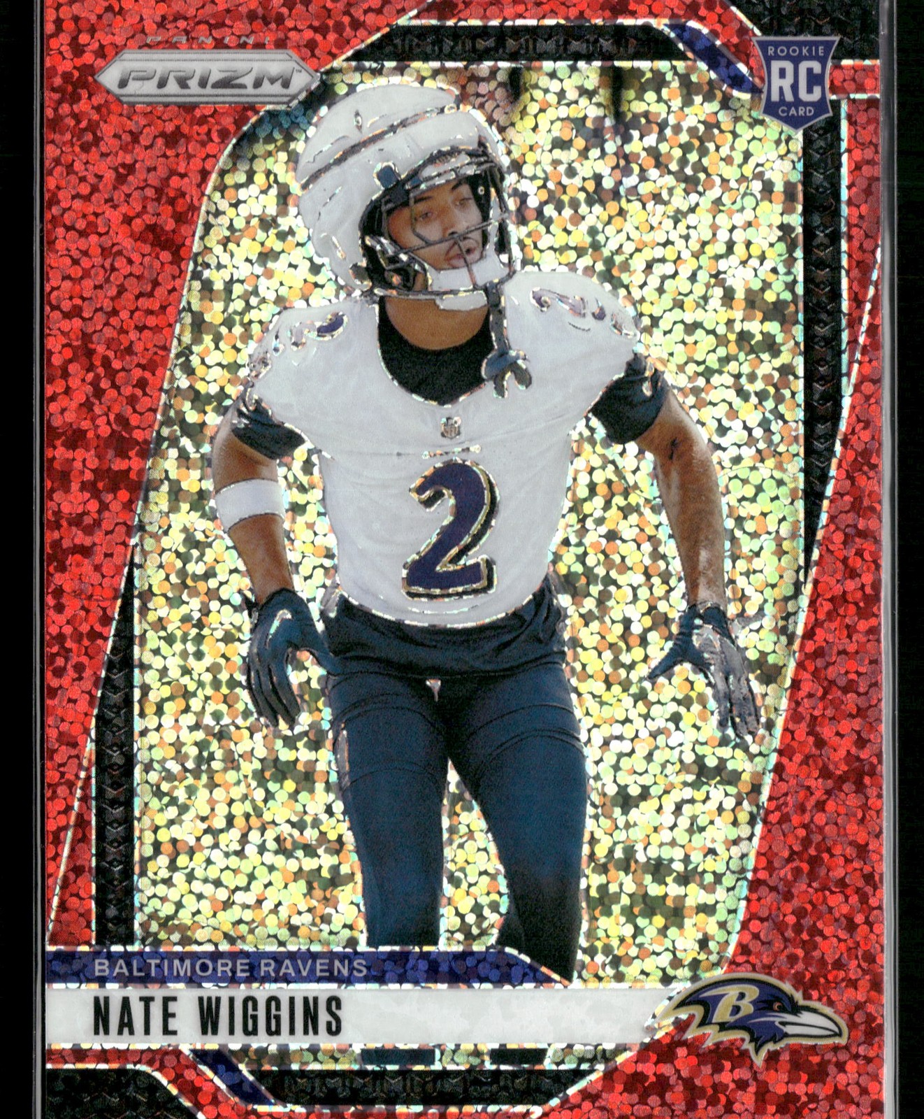 Nate Wiggins Panini Prizm #380 Red Sparkle