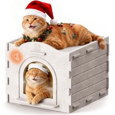 Indoor Cat Houses for Indoor Cats, Warm Insulated Covered Cat Cave for Indoor...