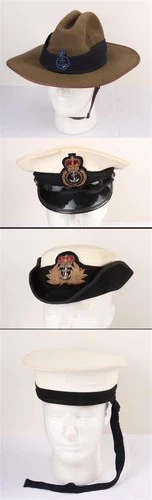 Australia, Navy Cap Group, 4 Items CPO Women Officer, Genuine