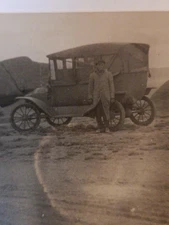 RPPC. Devil's Backbone Rocky Mts. Near Loveland 1915 Colorado Model T Ford (LRN)