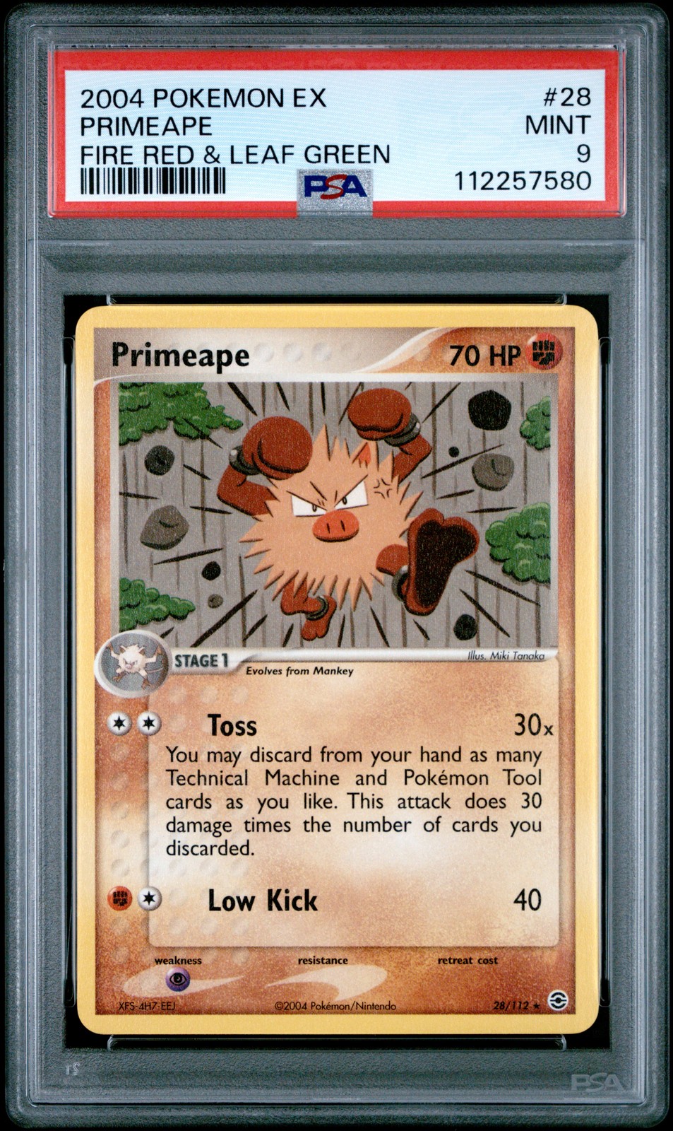 2004 POKEMON EX FIRE RED & LEAF GREEN #28 PRIMEAPE PSA 9