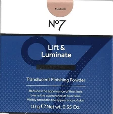 No7 Lift & Luminate Triple Action Translucent Finishing Powder 0.35 oz (1 Pack)