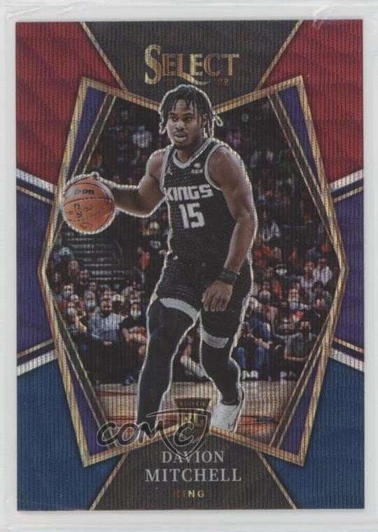 2021-22 Panini Select Premier Level Tri-Color Prizm Davion Mitchell #118 0tb7