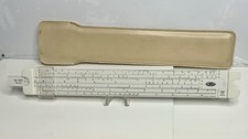 ACU-MATH No. 400 Slide Rule with Leather Case Made In USA Vintage