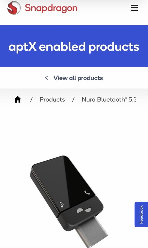 Nura Bluetooth 5.3 Audio Transmitter