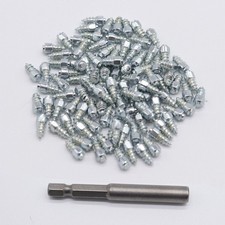 100er Schneeketten-Set 9mm Anti-Rutsch-Schraube Für Auto/Motorrad​