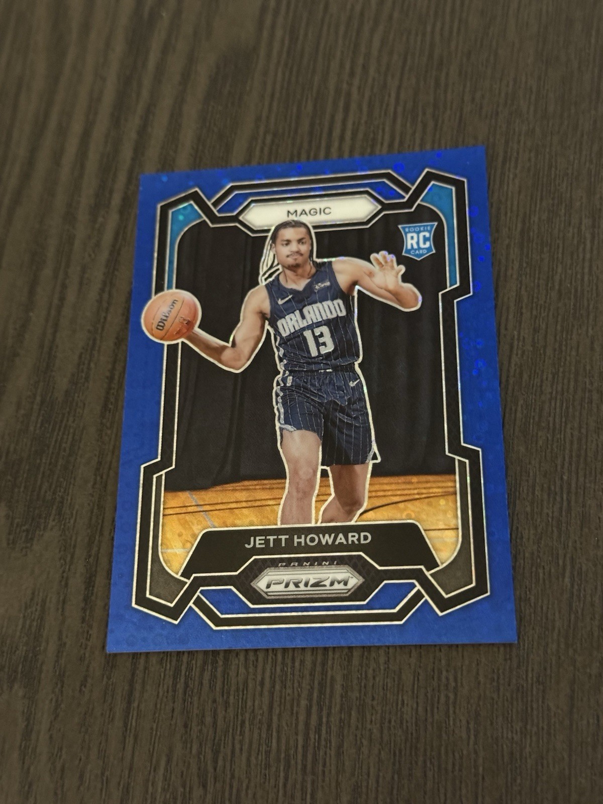 2023-24 Panini Prizm Fast Break Blue Disco Prizm /150 #132 JETT HOWARD Rookie RC