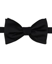 Alfani Men's Oversized Satin Solid Bow Tie Black OS