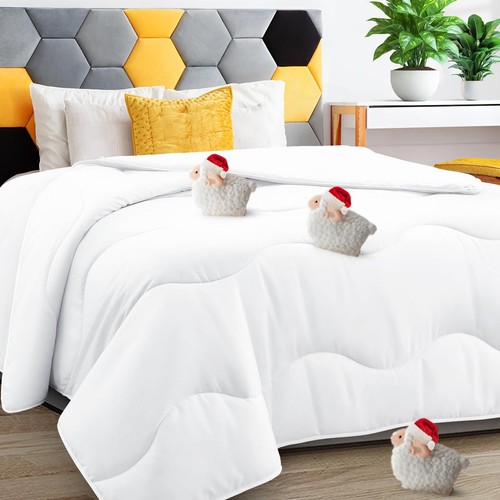 Lightweight Comforter Duvet Insert White, All Season Blanket Breathable Comfo...
