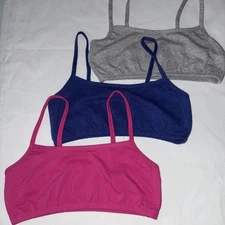 Fruit Of The Loom Girls Bra 3 Pack Cotton Spaghetti Strap Style 94021A Size 38