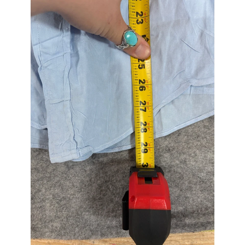 Camisa de vestir sanforizada vintage años 50 para hombre talla 14,5 azul abotonada negocios años 60 Foto 3 de 4