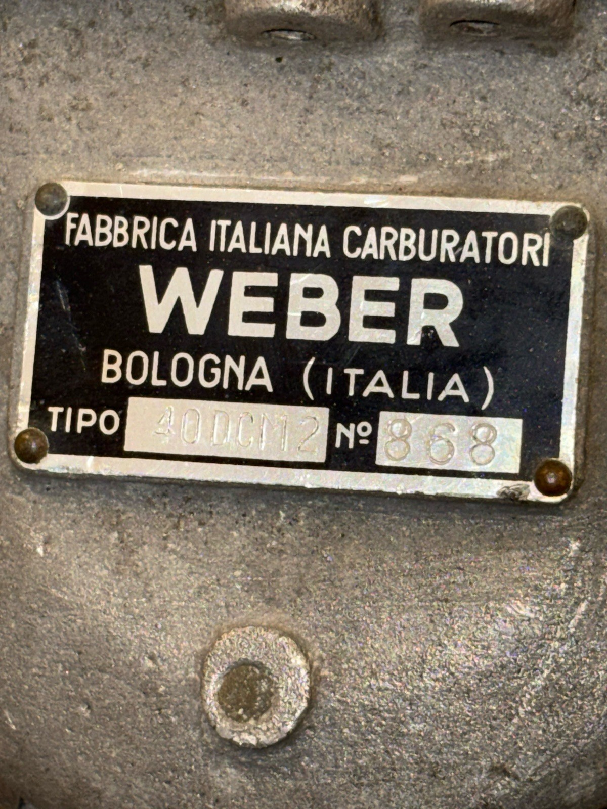 RARE Weber 40 DCM 2 Carburetors Porsche 356 4 Cam Formula 2 SAND CAST RSK 550 GT