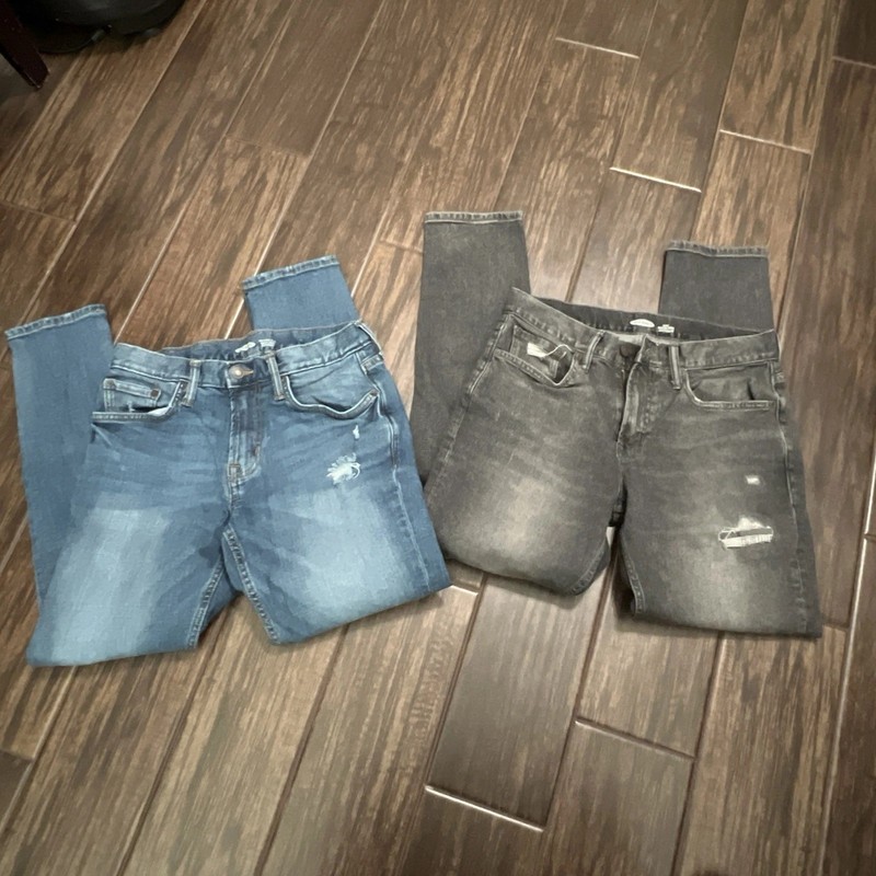 EUC Lot of  2 Young Men Old Navy  Slim Distress Jean 29WX 30L