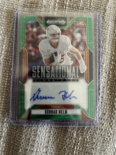 2025 Panini Prizm Draft Picks Gunnar Helm Texas Rookie Auto Green Pulsar /25
