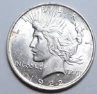 1922-P Peace Dollar Silver US Coin, $1.00, As Pictured, NO RESERVE $