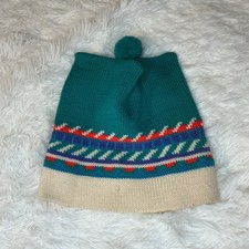 Igloo Vintage Wool Ski Cap Beanie W Pom Pom