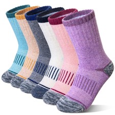 Eocom Kids Merino Wool Hiking Socks Toddlers Boys 8-12 Years, Assorted Color