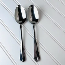 Cuisinart ANNAPOLIS Stainless 18/10 Flatware Serving Spoons - 8” - Set Of 2