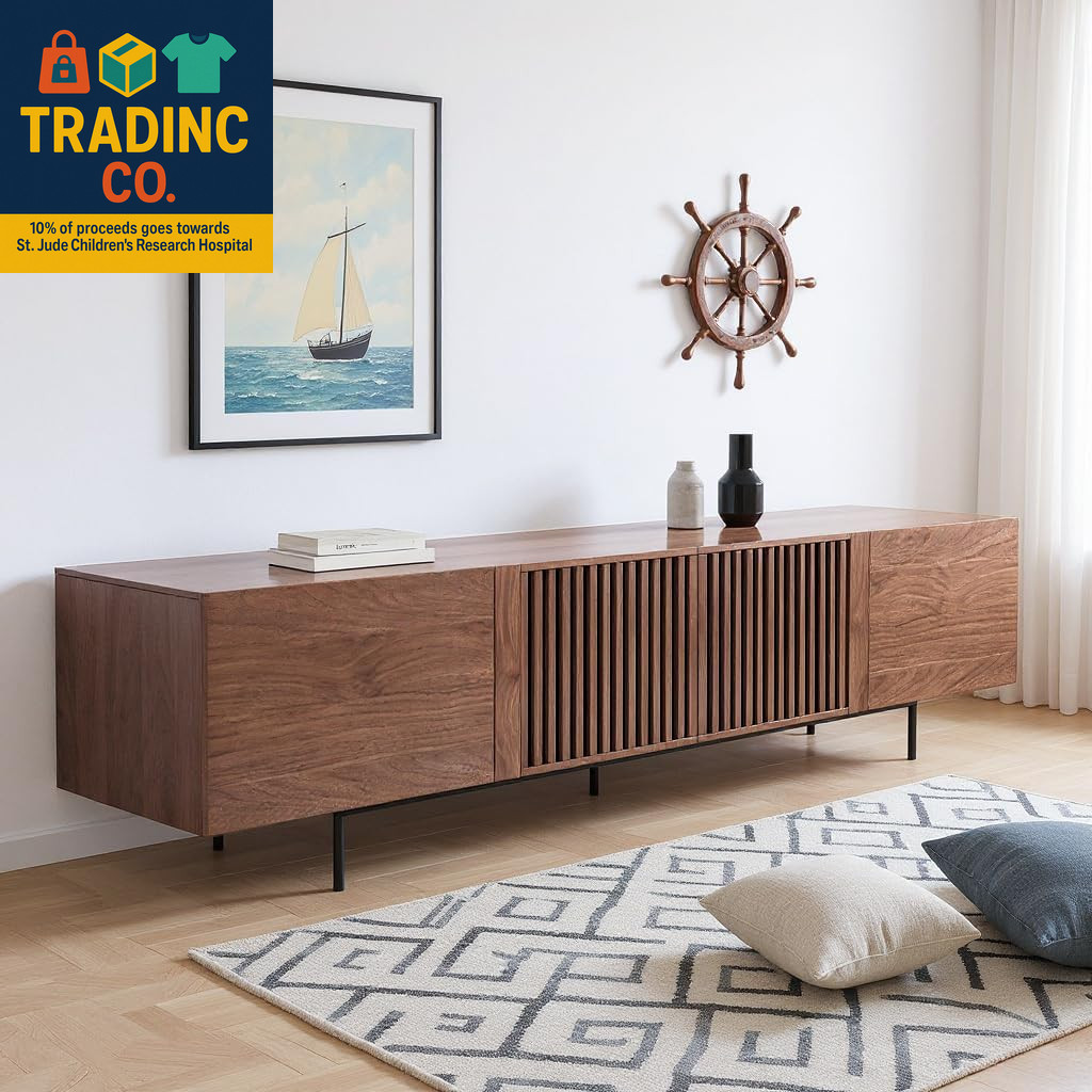 For Tvs Up To 70"-90",tv Console With 4 Stora