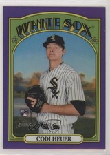 2021 Topps Heritage High Number Hot Box Chrome Purple Refractor Codi Heuer c4q