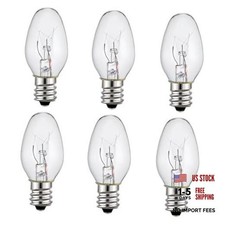 Night Light Bulbs 7 Watt,E12 Candelabra Base,120V,for Nightlight and Salt