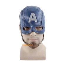 Capitán América Steven Cosplay Máscara de Látex Casco Tocado Accesorios Regalo de Halloween
