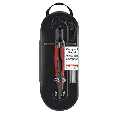 rOtring Compact Universal Compass with Extension Bar and Compass Attachment 360 