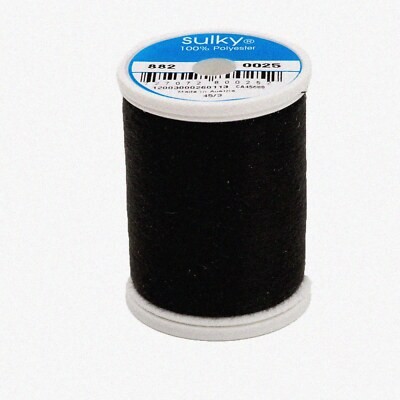 Black SilkStitch bobbin thread, 60wt, 1100 yards