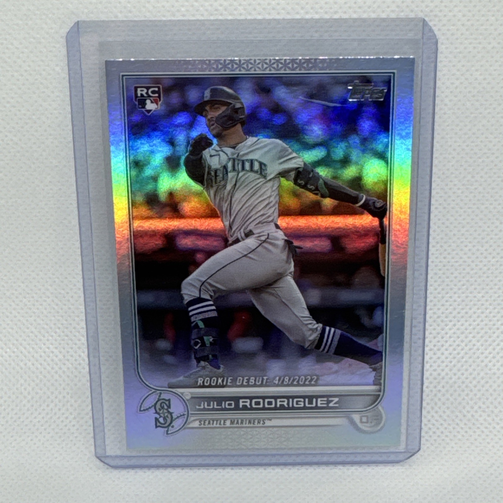 Julio Rodriguez Rookie Debut RC 2022 Topps Update Rainbow Foil #US97