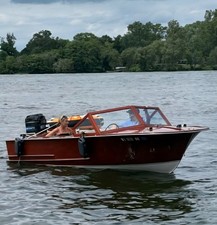 1979 Mahogany Wood Milocraft Runabout Boat 90hp Mercury Outboard Motor & Trailer