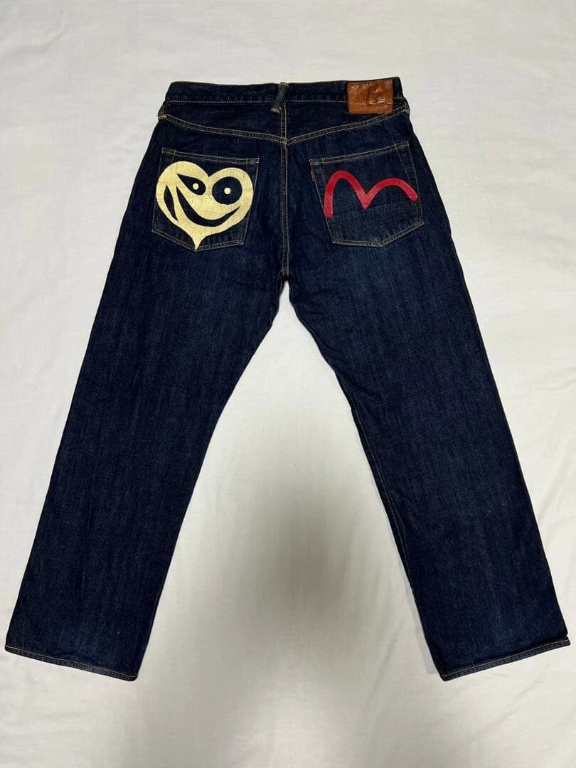 美品】 EVISU ピンク 大黒 No.2 2001 W34 濃紺 虎耳 EVISU No.2 Lot