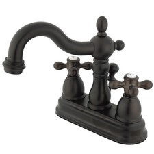 Kingston Brass KS160.AX Heritage 1.2 GPM Centerset Bathroom - Bronze