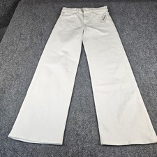 Hudson Rosalie High Rise Wide Leg Jeans White Cdowht7575 Size 25 Nwt